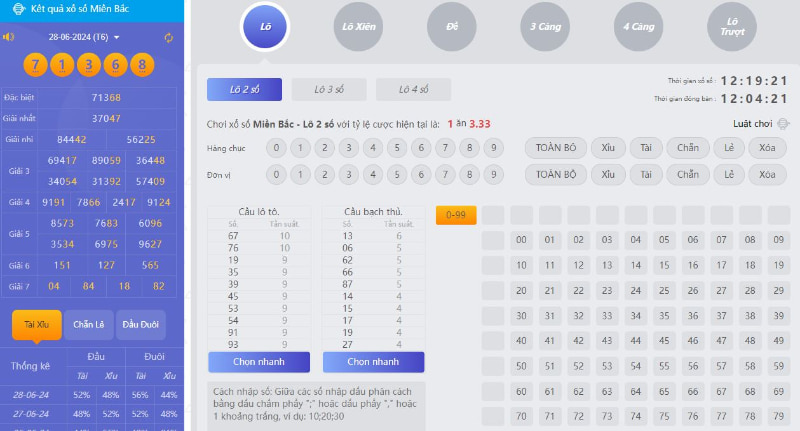 Xổ số tại N88 sở hữu giao diện ấn tượng